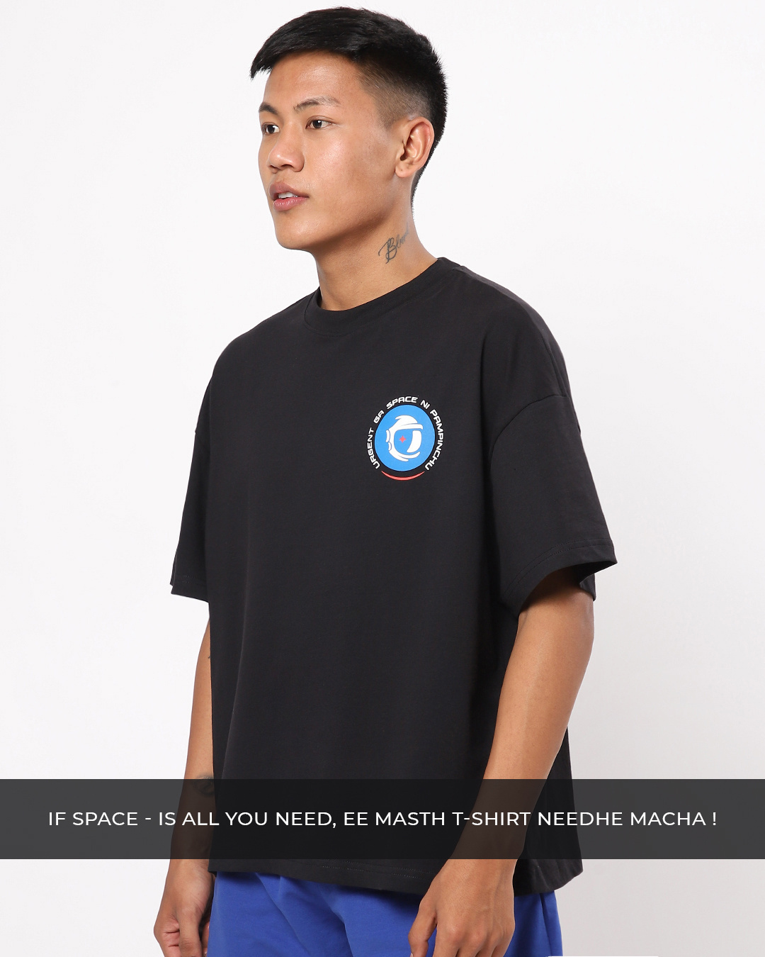Shop Unisex Black Space Kavali Graphic Printed T-shirt-Back