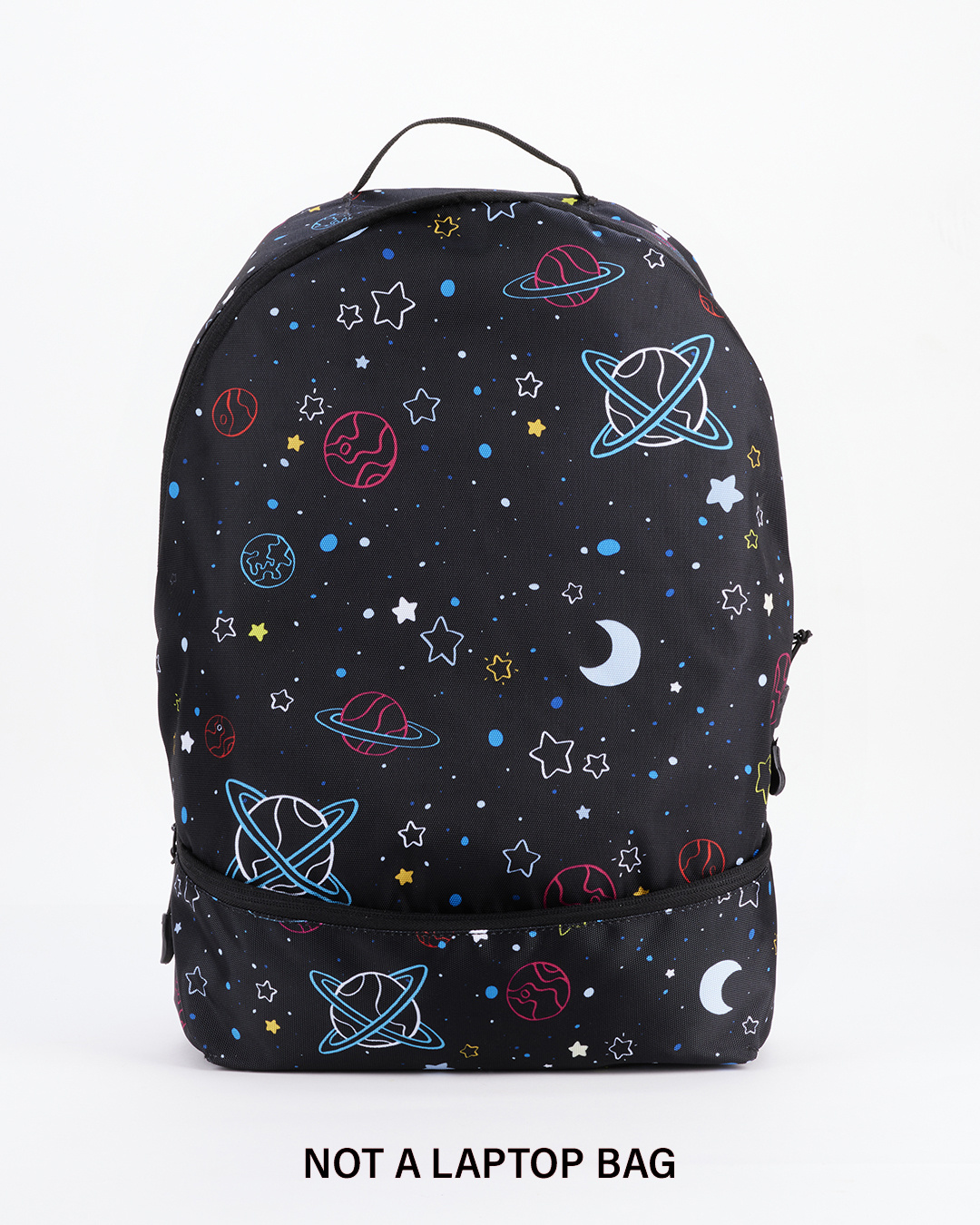 Shop Unisex Black Star Light Graphic Printed Small Backpack-Back