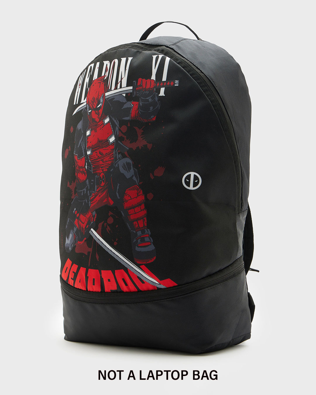 Shop Unisex Black Weapon Xi Deadpool Printed Small Backpack-Back