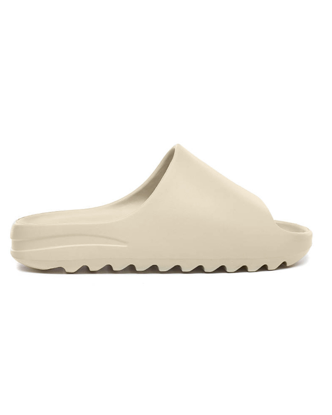 Shop Unisex Buff Beige Squeezy Sliders-Back