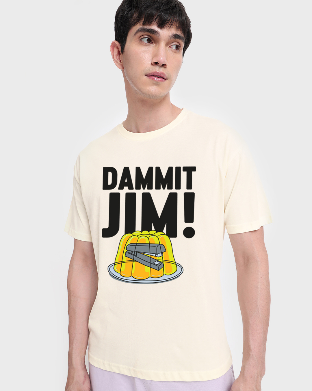 Shop Unisex Off White Dammit Jim Graphic Printed Oversized T-shirt-Back