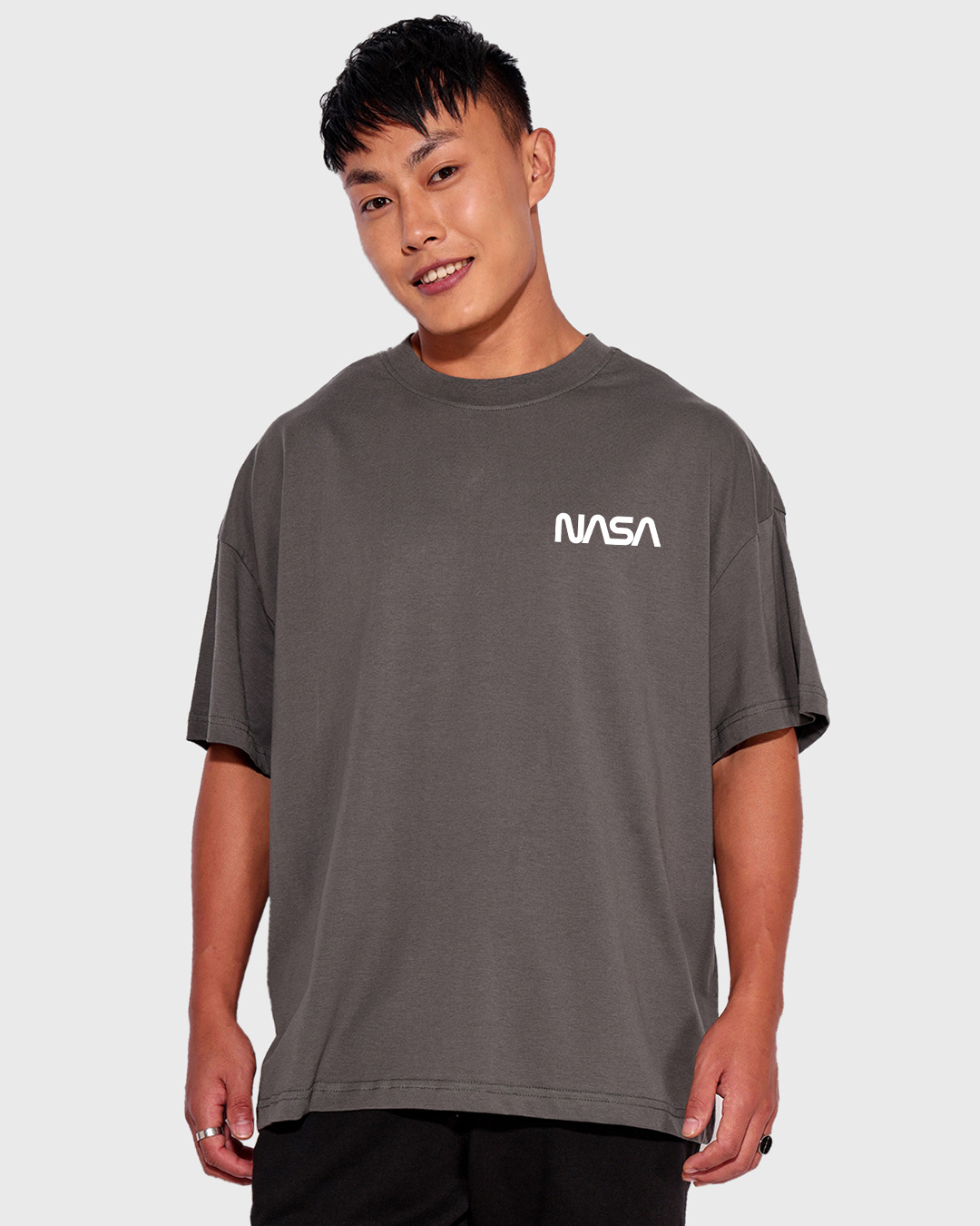 Shop Unisex Grey I Need More Space Graphic Printed T-shirt-Back