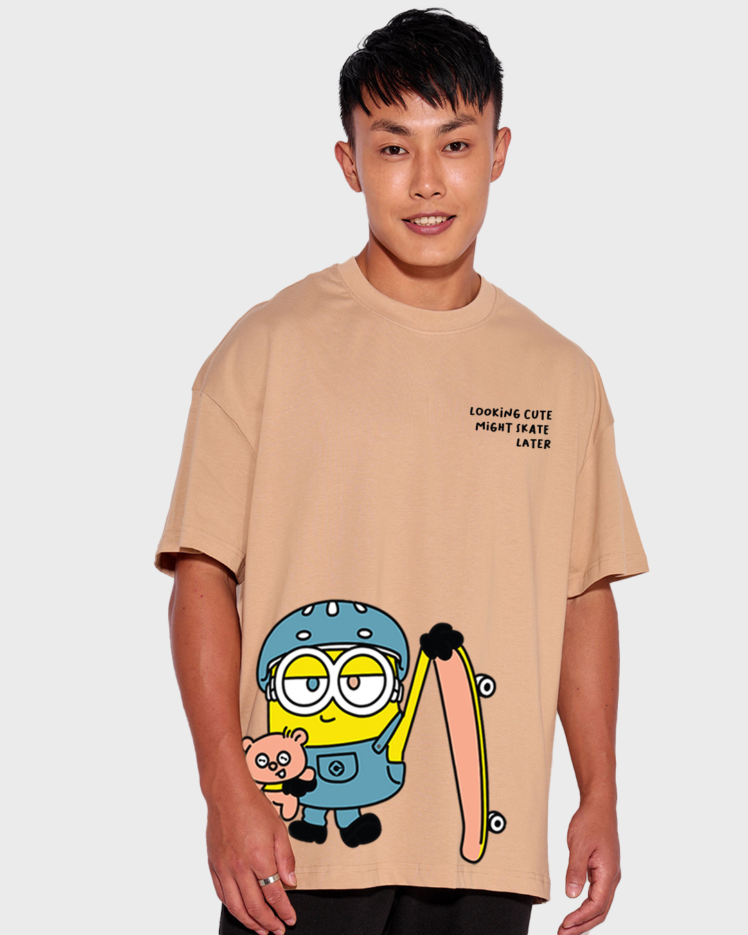 Shop Unisex Ginger Root Minions Looking Cute Graphic Printed T-shirt-Back