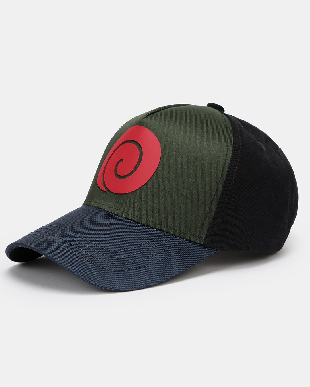 Shop Unisex Green & Black Naruto Logo Printed Baseball Cap-Back