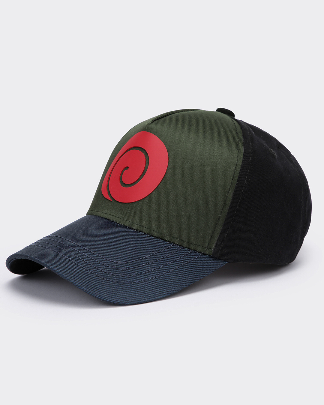 Shop Unisex Green & Black Naruto Logo Printed Baseball Cap-Back