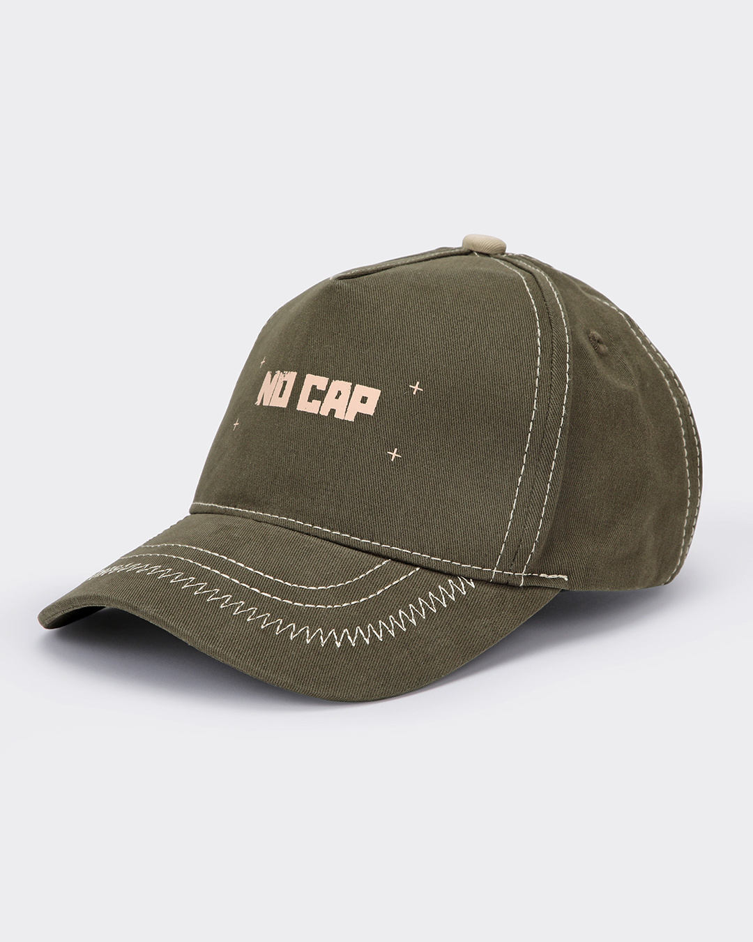 Shop Unisex Green No Cap Printed Baseball Cap-Back