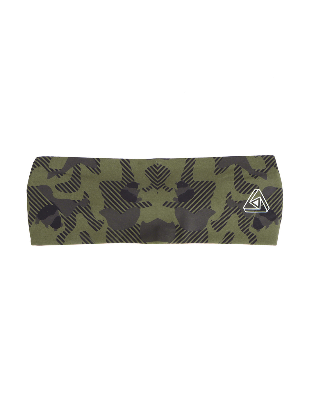 Shop Unisex Grey Camouflage AOP Headband-Back