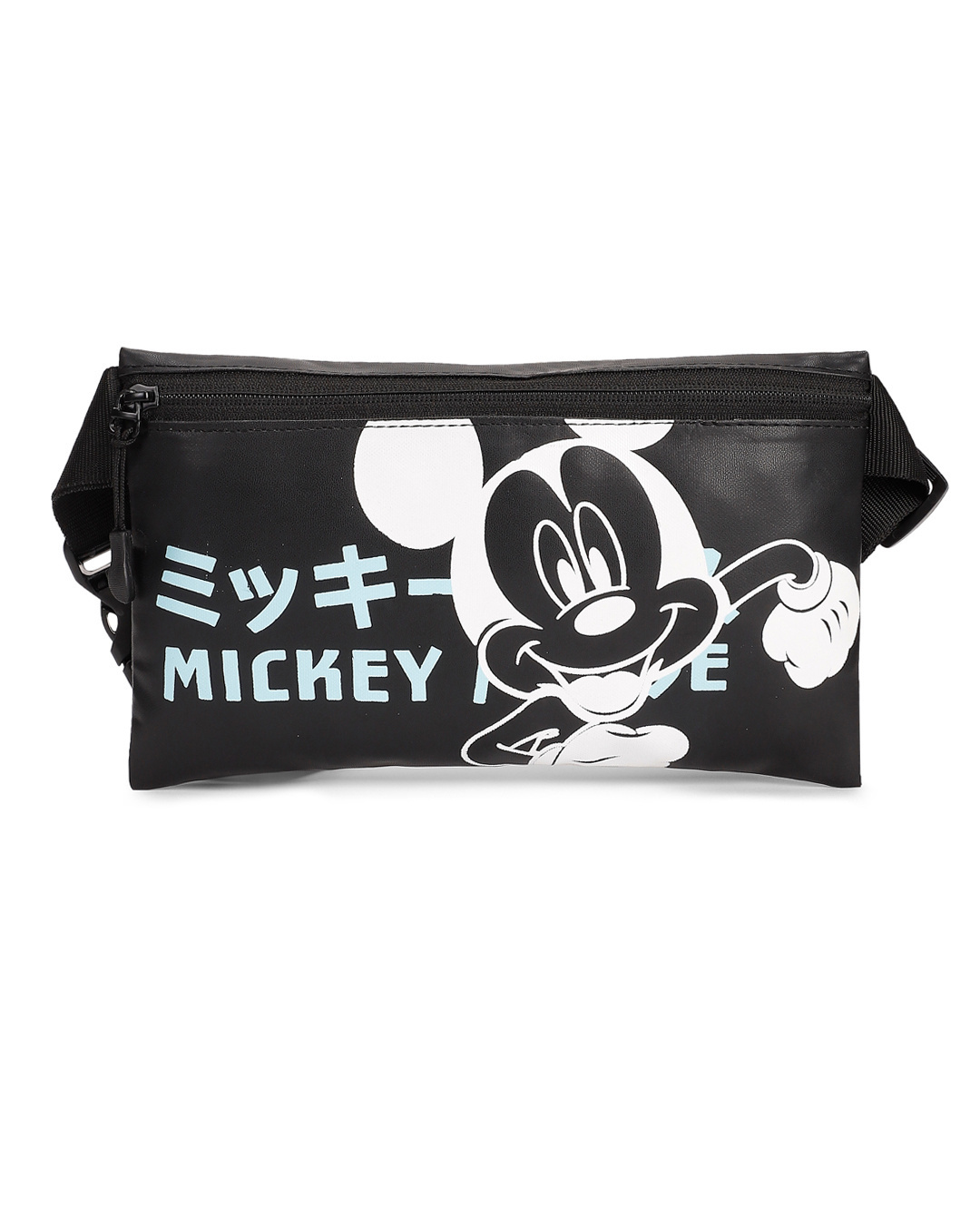 Shop Unisex Black Mickey Hyperprint Sling Bag-Back