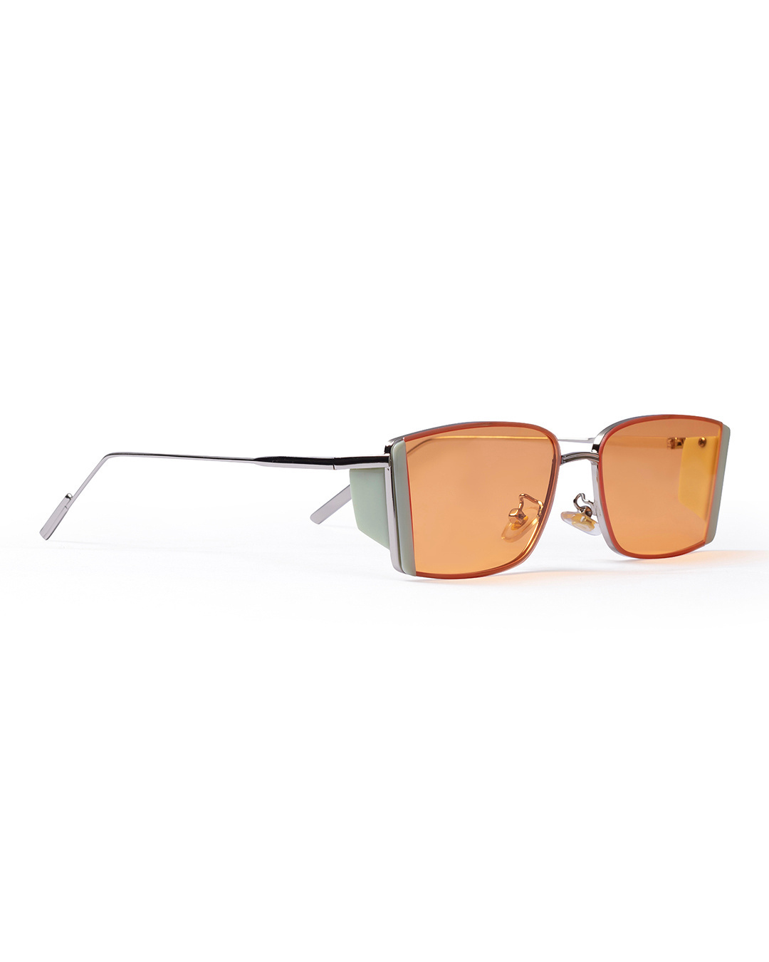 Shop Unisex Orange Rectangle UV Protected Lens Sunglasses-Back