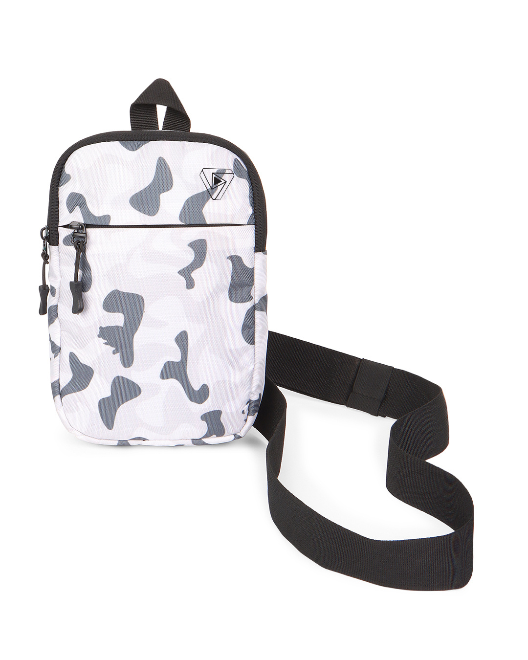 Shop Unisex White Camouflage Sling Bag-Back