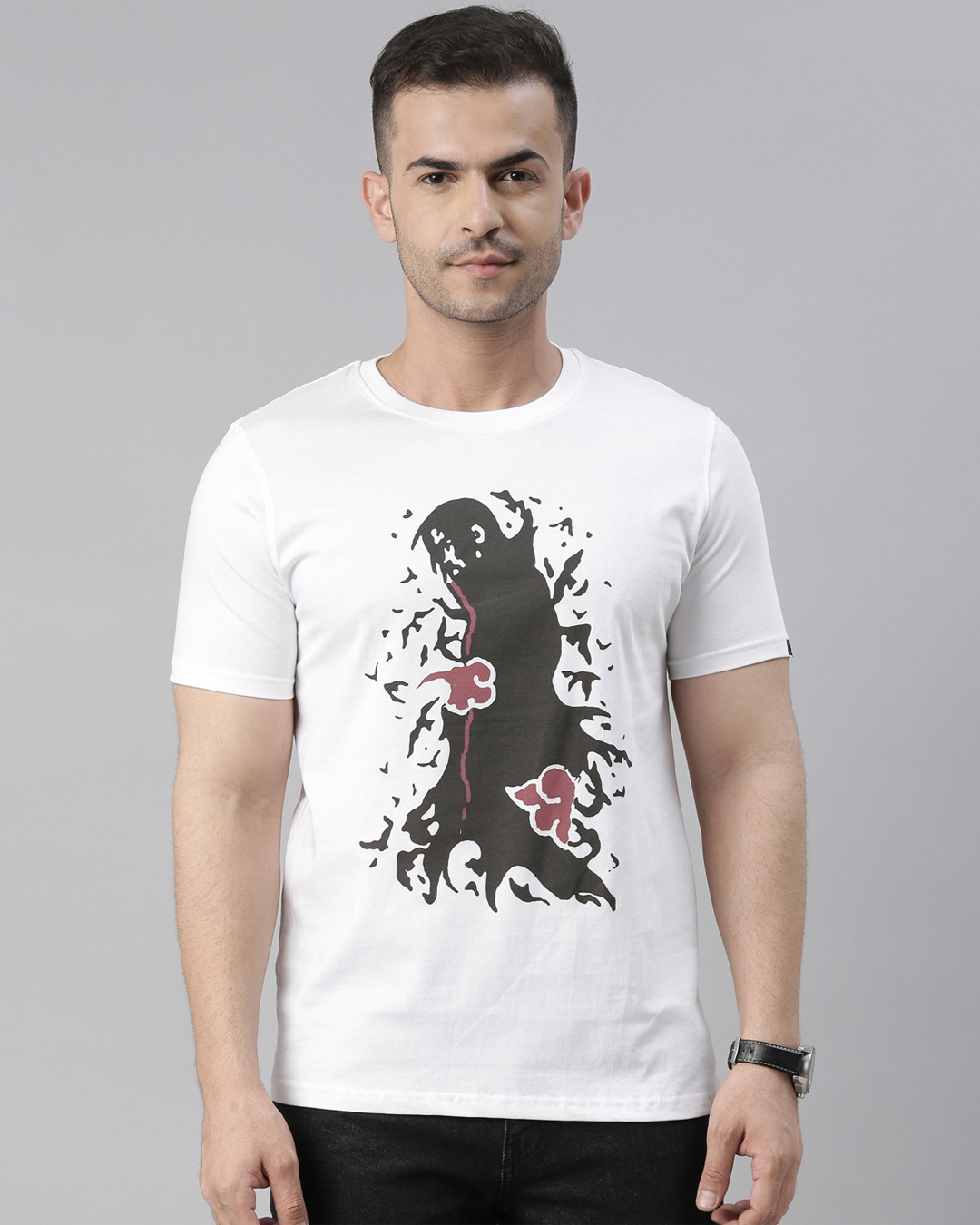 Shop Unisex White Itachi - Naruto Anime T-shirt-Back