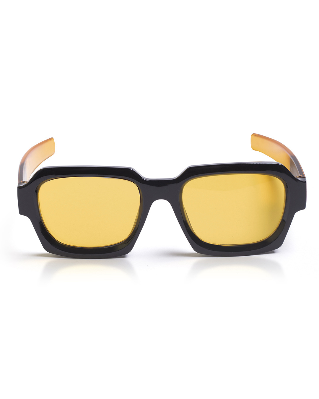 Shop Unisex Yellow Square UV Protected Lens Sunglasses-Back