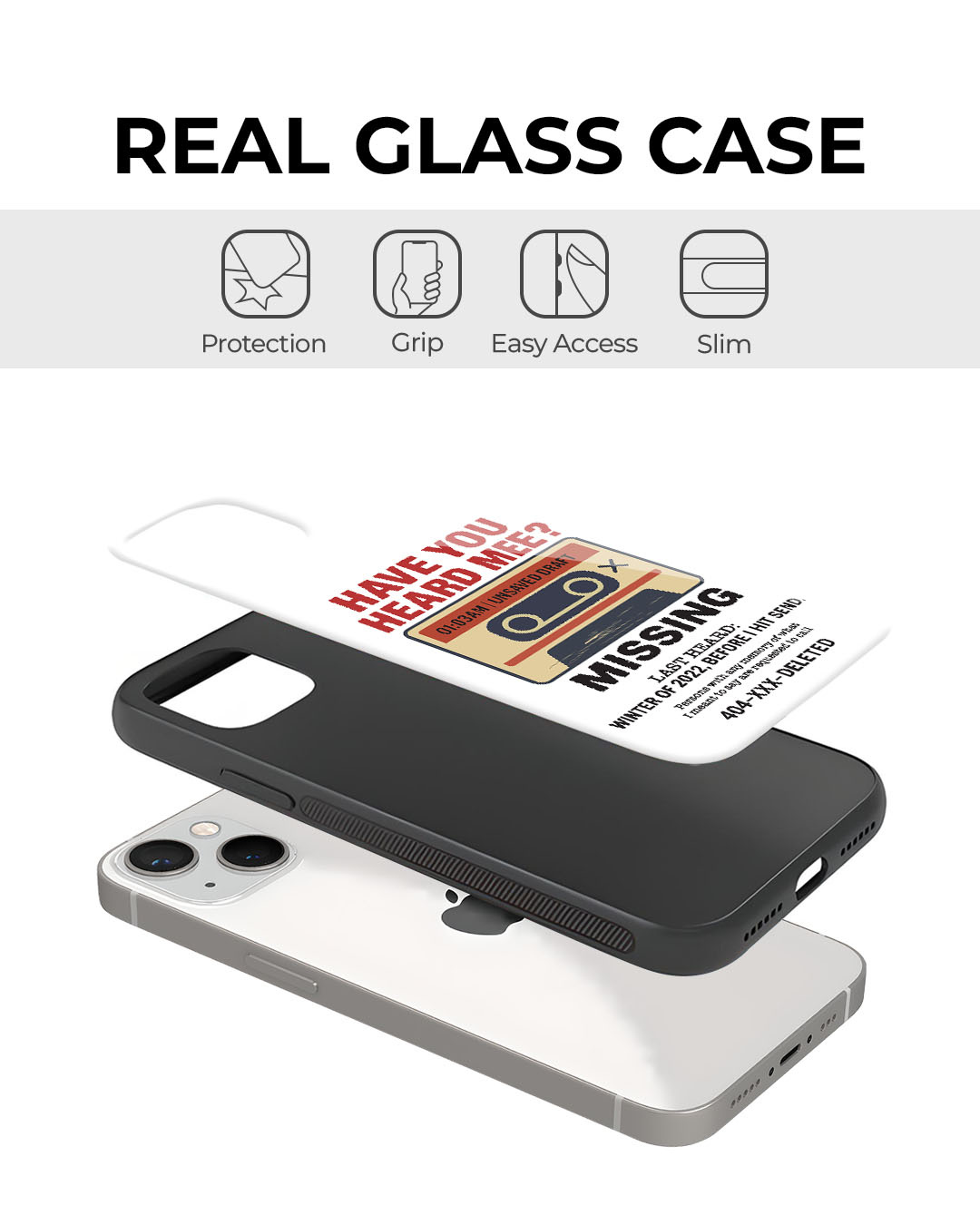 Shop Unsent Premium Glass Cover for Apple iPhone 13 Pro-Back