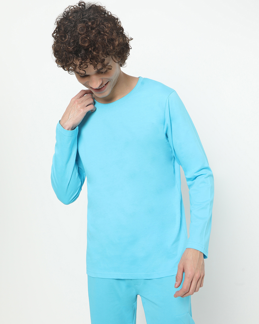 Shop Upbeat Blue Full Sleeve T-shirt-Back