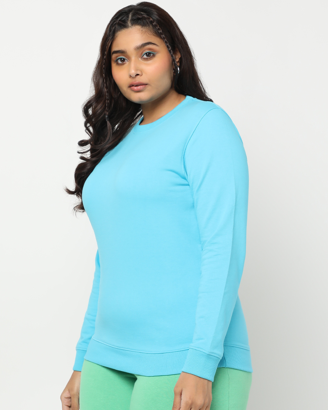 Shop Women's Blue Plus Size Sweatshirt-Back