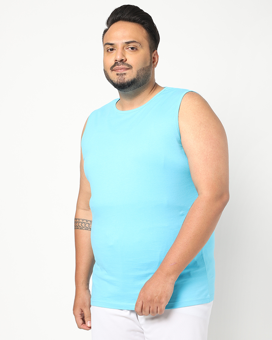 Shop Men's Upbeat Blue Plus Size Vest-Back