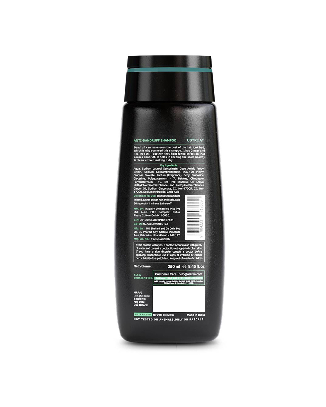 Shop Anti Dandruff Hair Shampoo   250ml-Back
