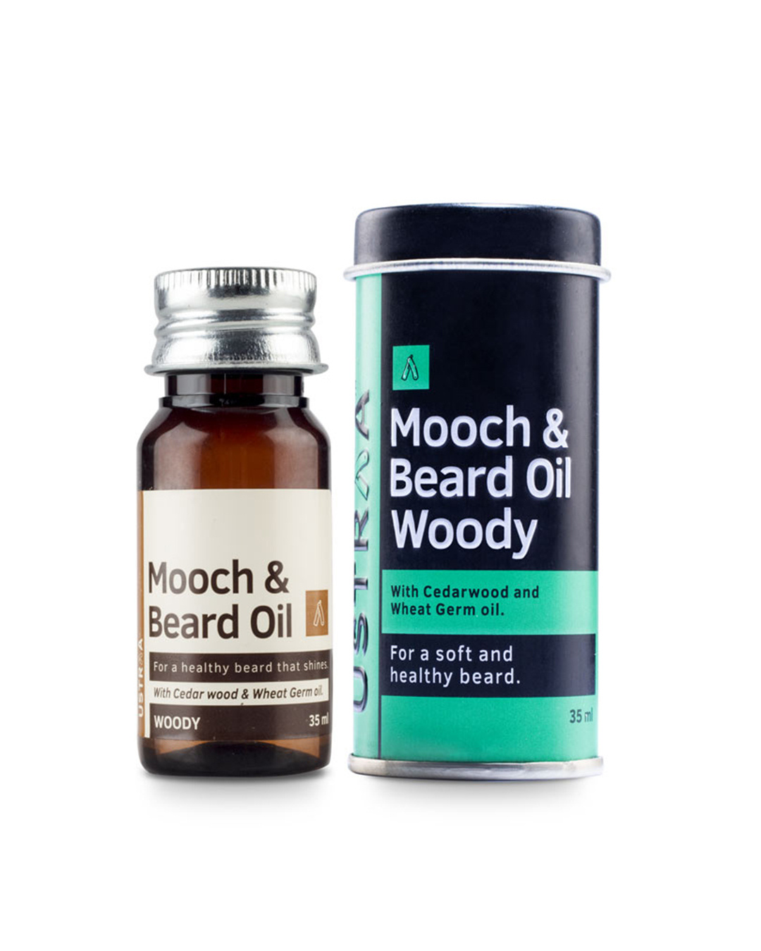 Shop Pack of 2 Mooch & Beard Oil - Woody 35 ml-Back