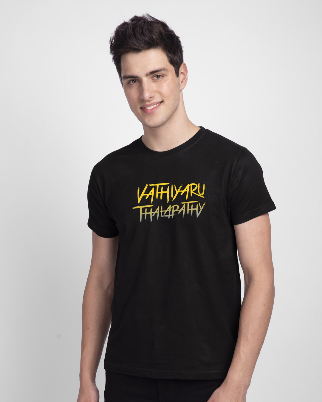 Shop Vaathi Half Sleeve T-Shirt Black-Back