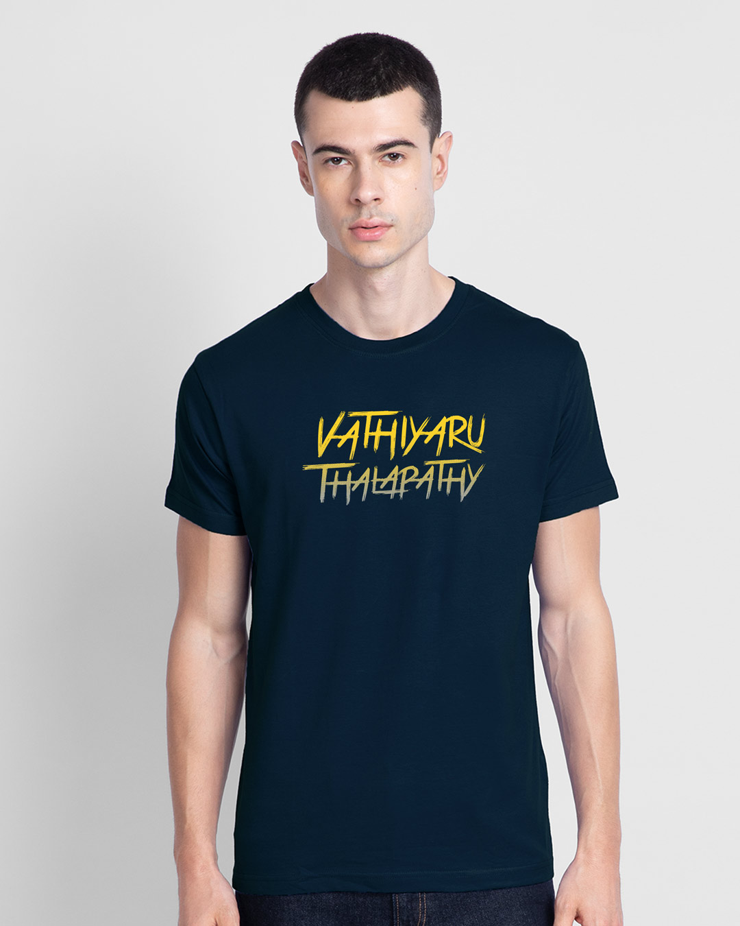 Shop Vaathi Half Sleeve T-Shirt Navy Blue-Back