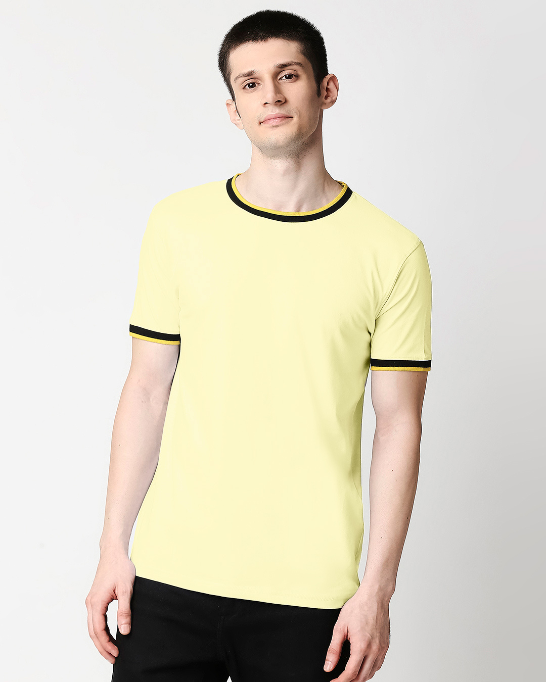 Shop Vax Yellow Round neck Half Sleeve  T-Shirt-Back