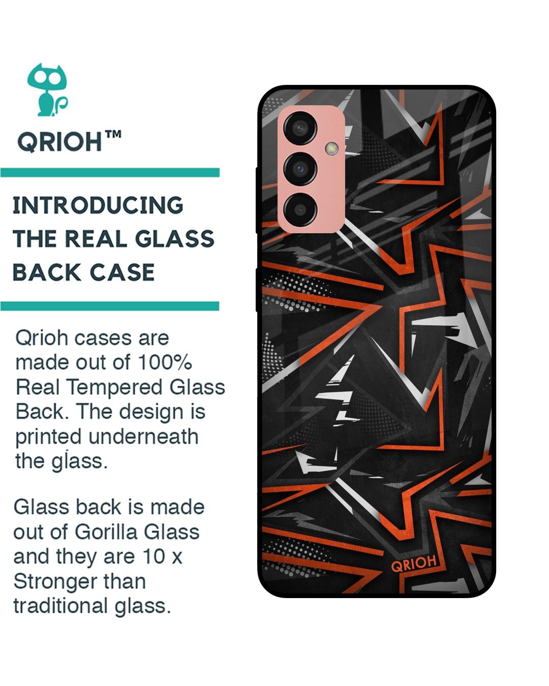 Shop Vector Art Printed Premium Glass Cover for Samsung Galaxy M13 (Shock Proof, Scratch Resistant)-Back