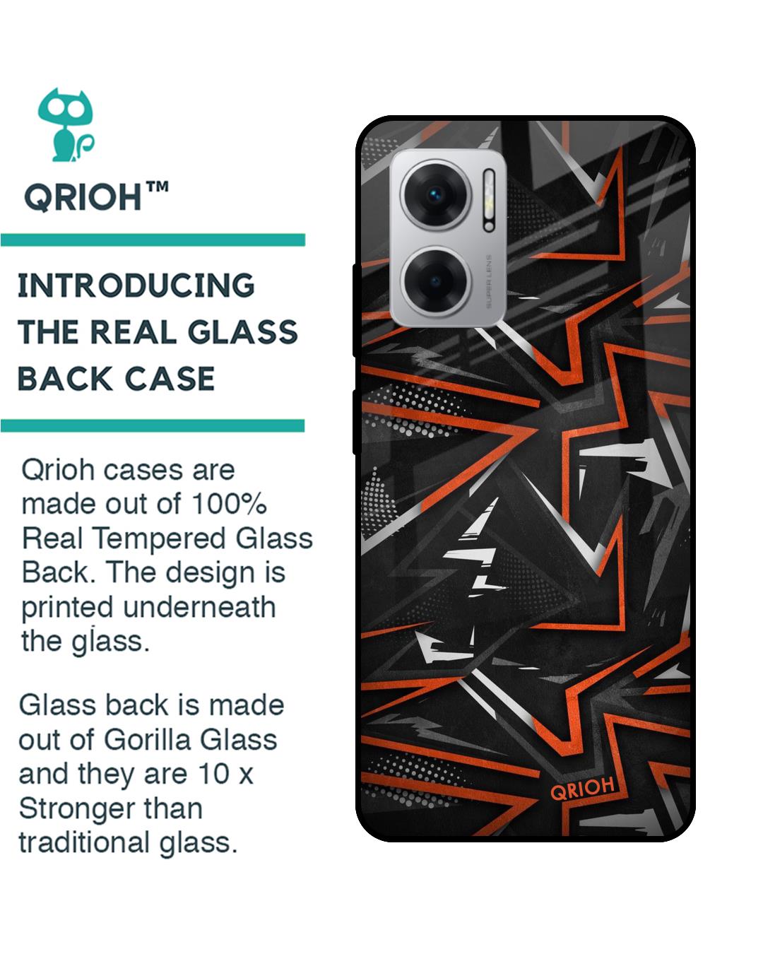 Shop Vector Art Printed Premium Glass Case for Redmi 11 Prime 5G (Shock Proof,Scratch Resistant)-Back