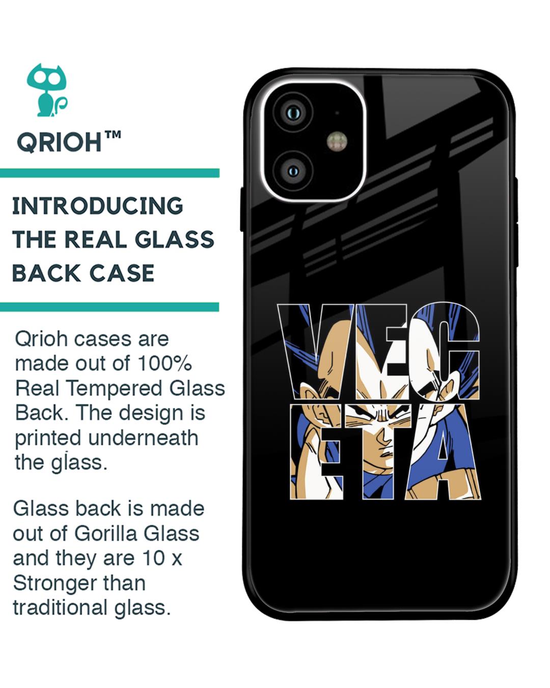 Shop Vegeta Clipart Premium Glass Case for Apple iPhone 11 (Shock Proof,Scratch Resistant)-Back