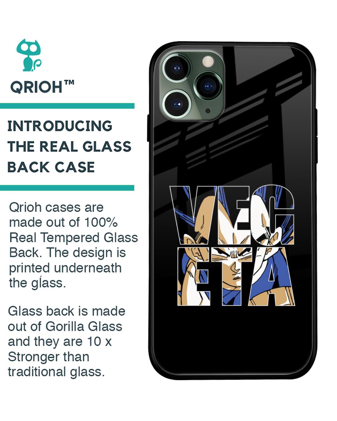 Shop Vegeta Clipart  Premium Glass Case for iPhone 11 Pro Max (Shock Proof, Scratch Resistant)-Back