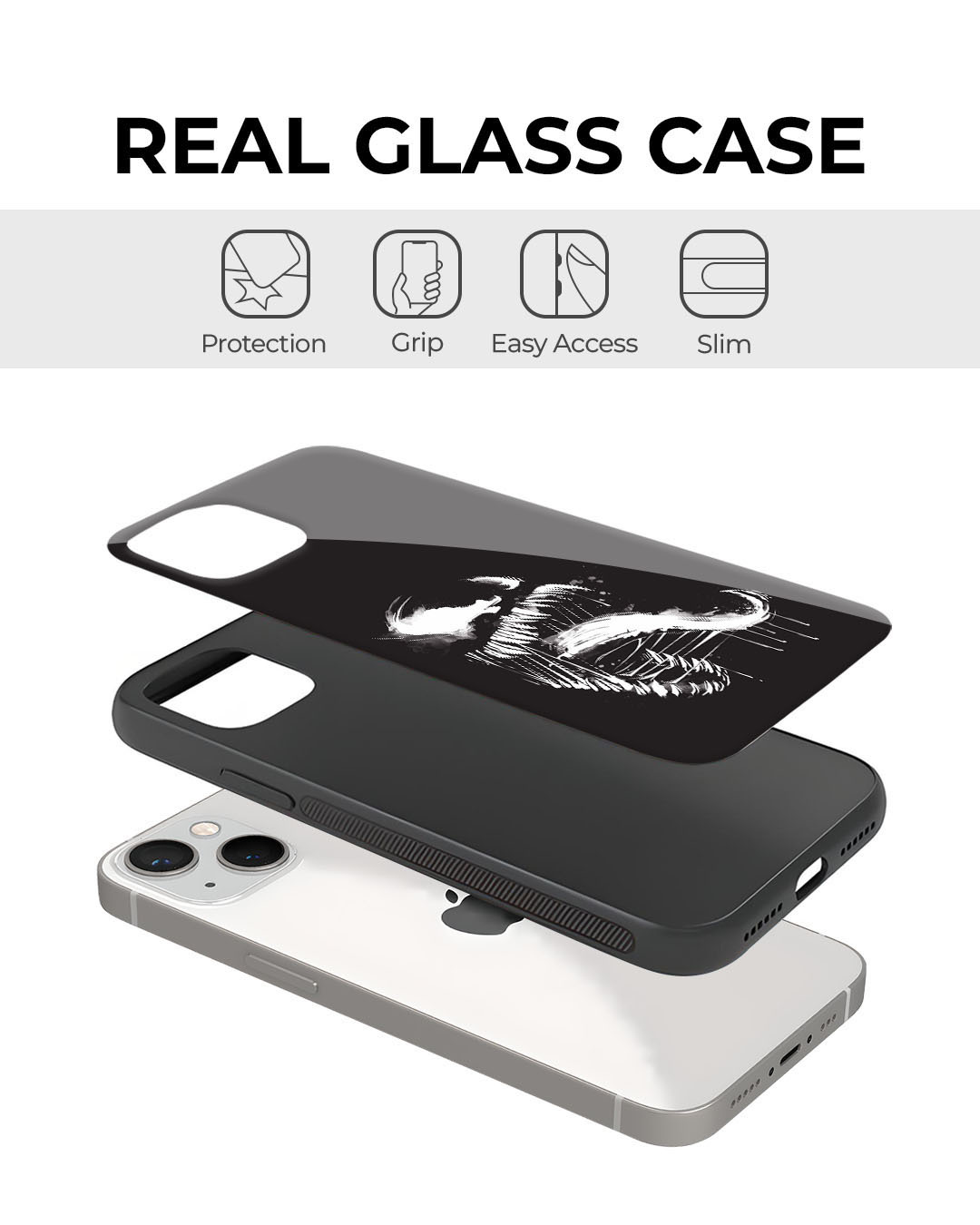 Shop Venom Premium Glass Cover for Redmi Note 9 Pro Max-Back