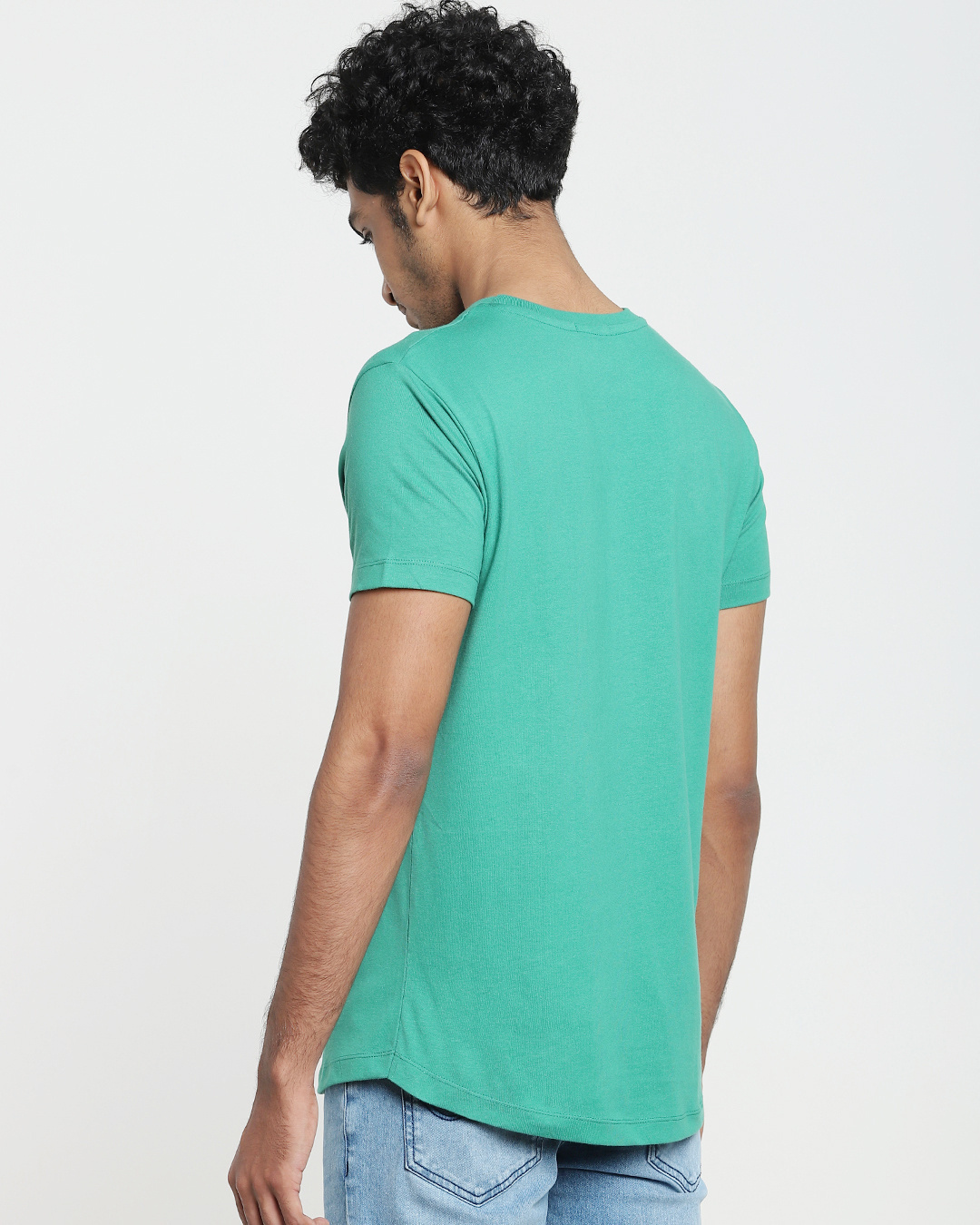 Shop Men's Verdant Green Apple Cut T-shirt-Back