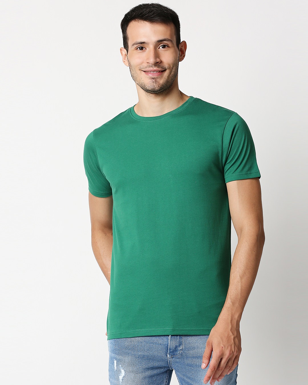 Shop Verdant Green Half Sleeve T-Shirt-Back