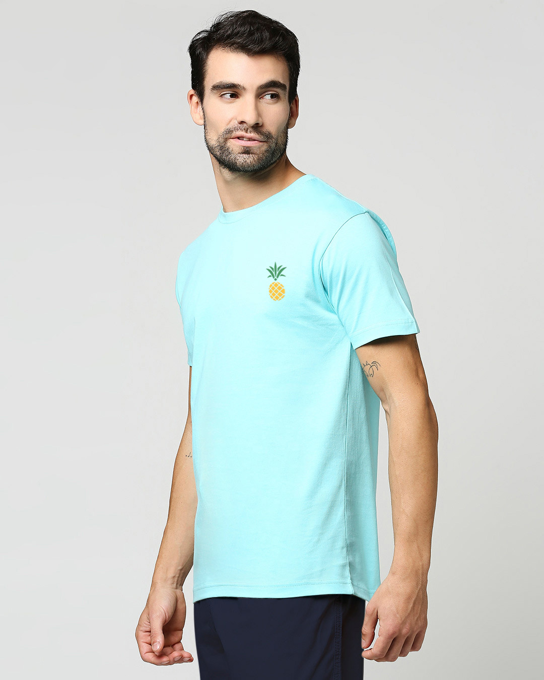 Shop Vibing pineapple Half Sleeve T-Shirt-Back