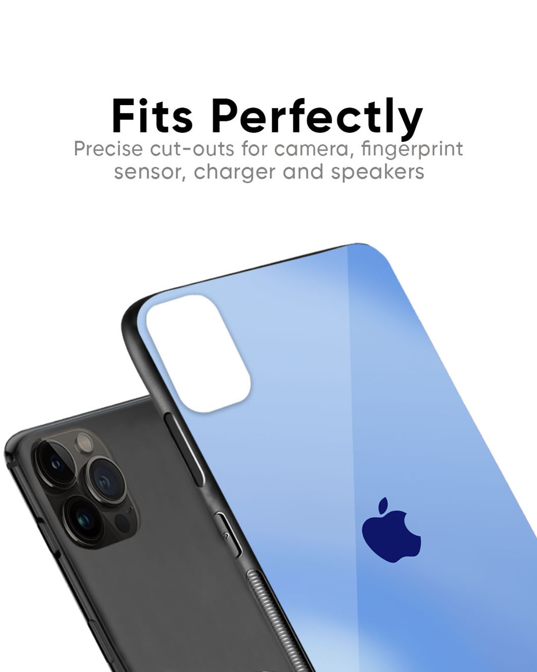 Shop Vibrant Blue Texture Premium Glass Case for Apple iPhone XR (Shock Proof, Scratch Resistant)-Back