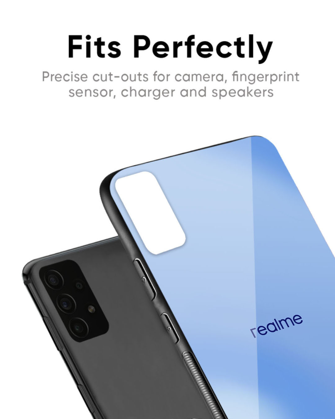 Shop Vibrant Blue Texture Premium Glass Case for Realme 11 Pro Plus 5G (Shock Proof, Scratch Resistant)-Back