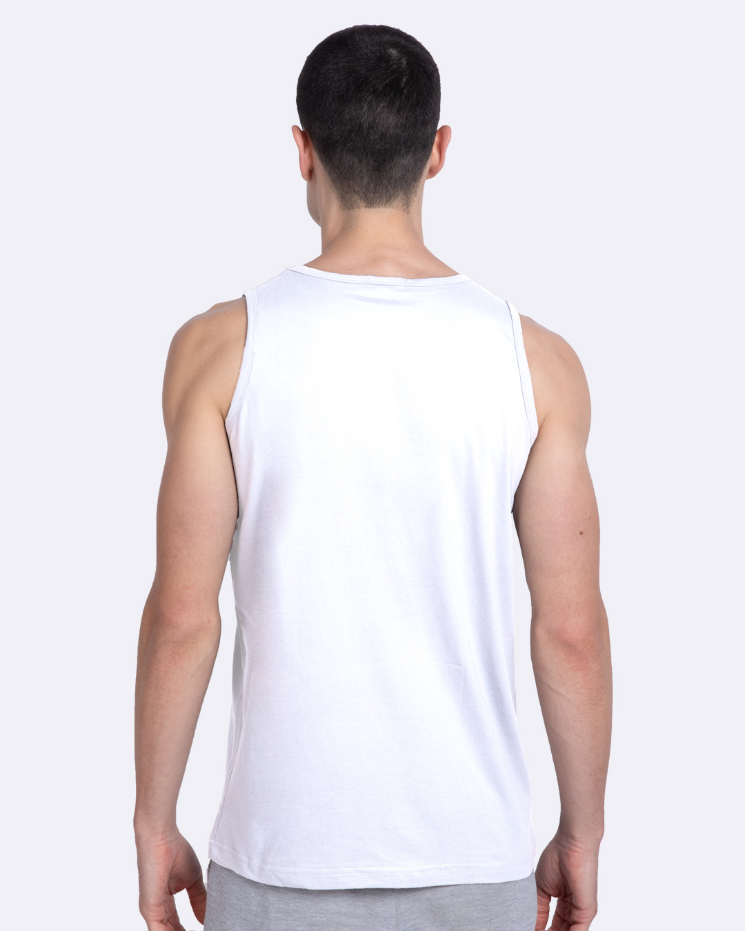 Shop Men's White Never Give Up Typography Vest-Back