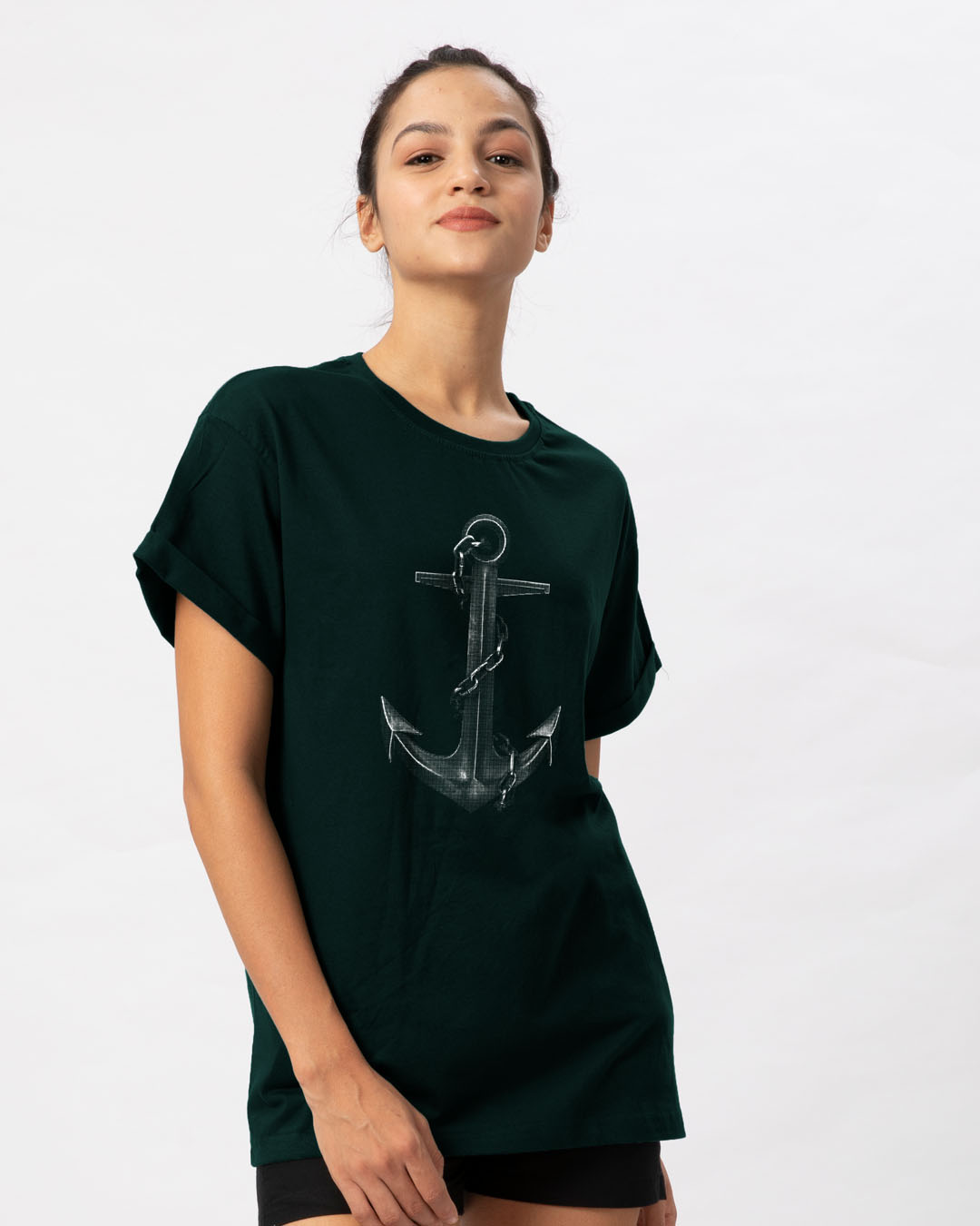 Shop Vintage Anchor Boyfriend T-Shirt-Back
