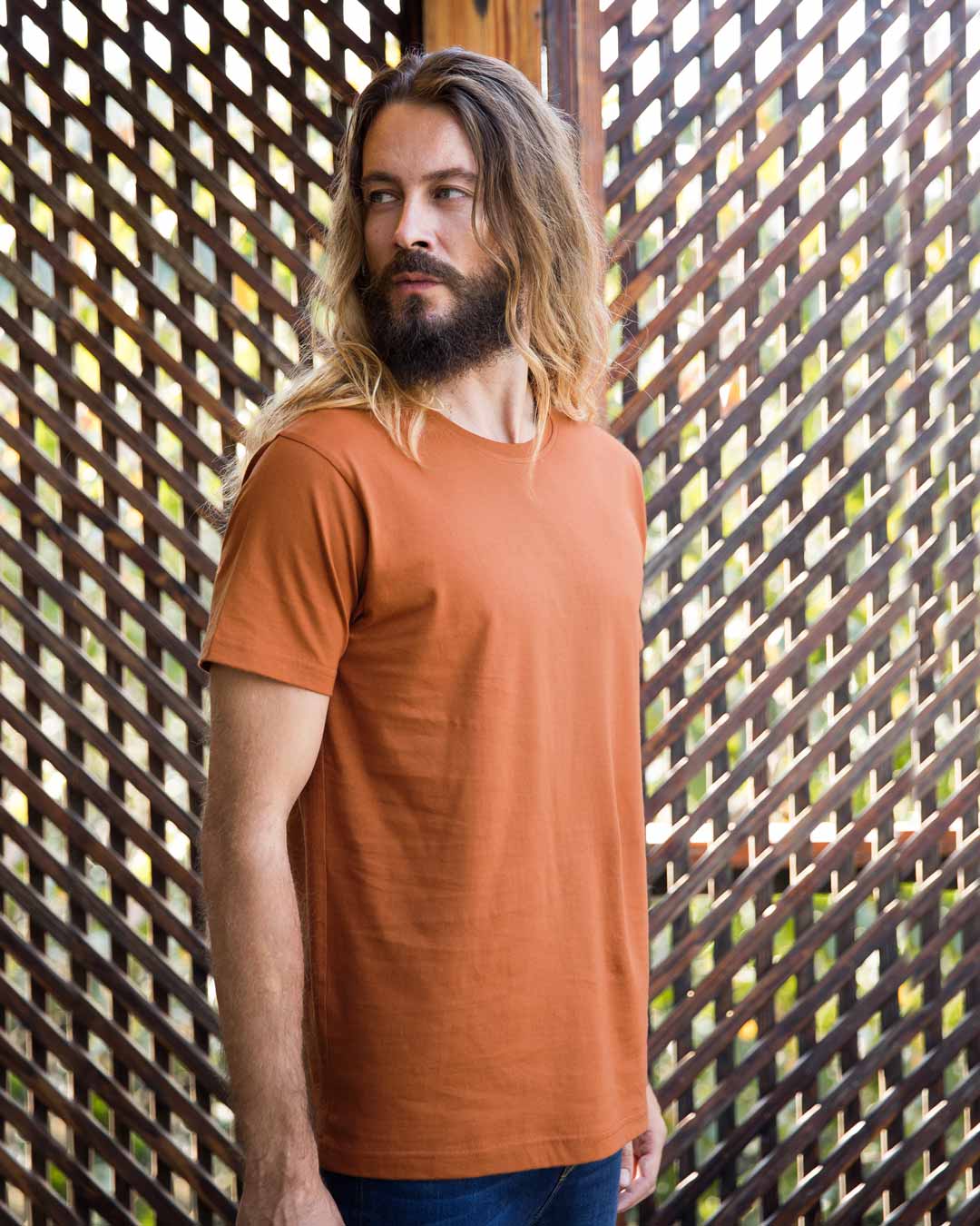 Shop Vintage Orange Half Sleeve T-Shirt-Back