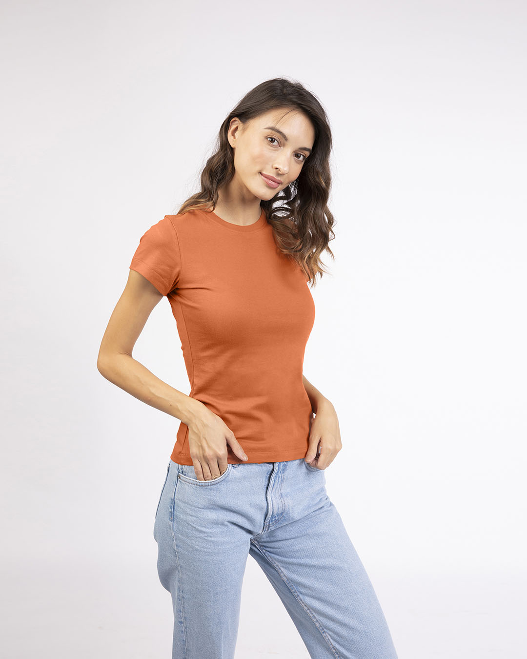 Shop Vintage Orange Half Sleeve T-shirt-Back