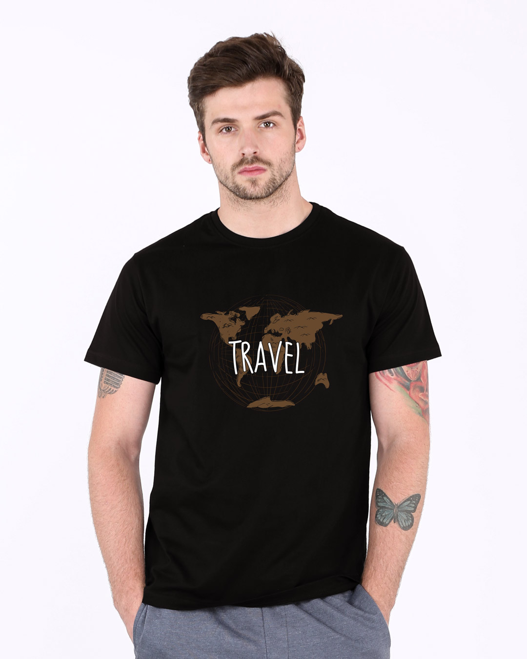 Shop Vintage Travel Half Sleeve T-Shirt-Back