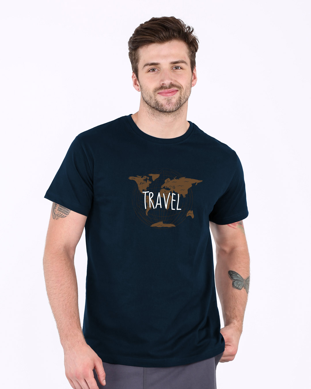 Shop Vintage Travel Half Sleeve T-Shirt-Back