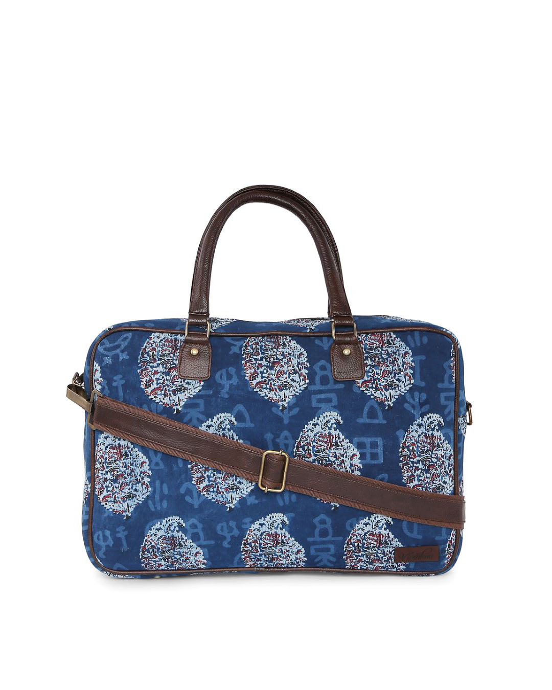 Buy Ethnic Print Indigo Laptop Bag Online in India at Bewakoof