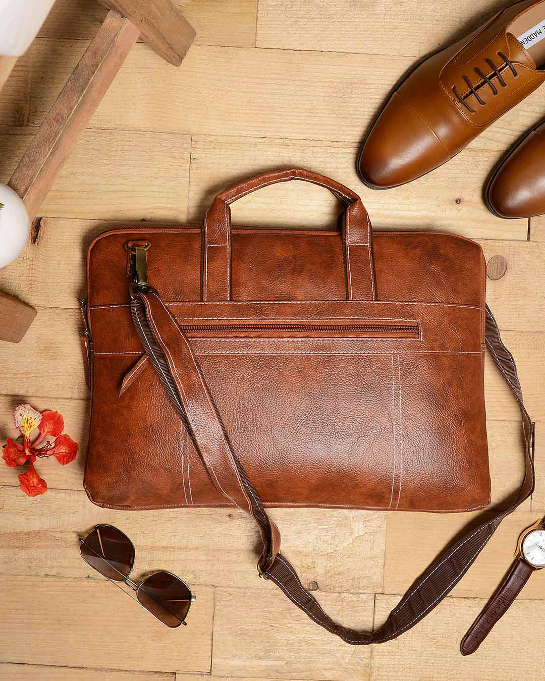 vivinkaa faux leather embroidery handle coffee round sling bag