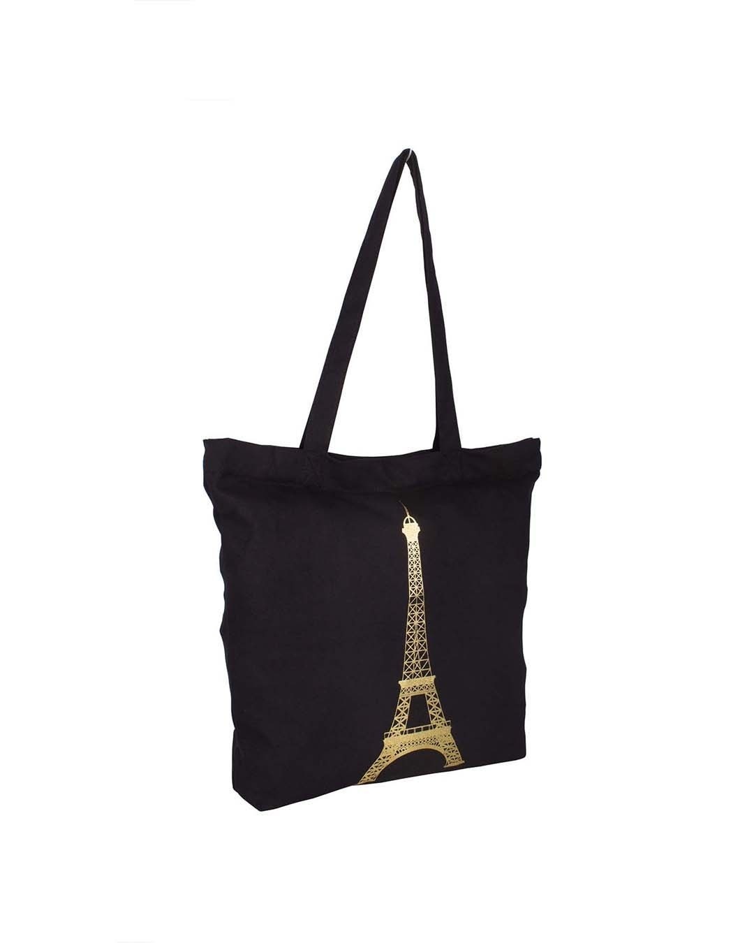 Shop Lady Printed Solid Tote-Back