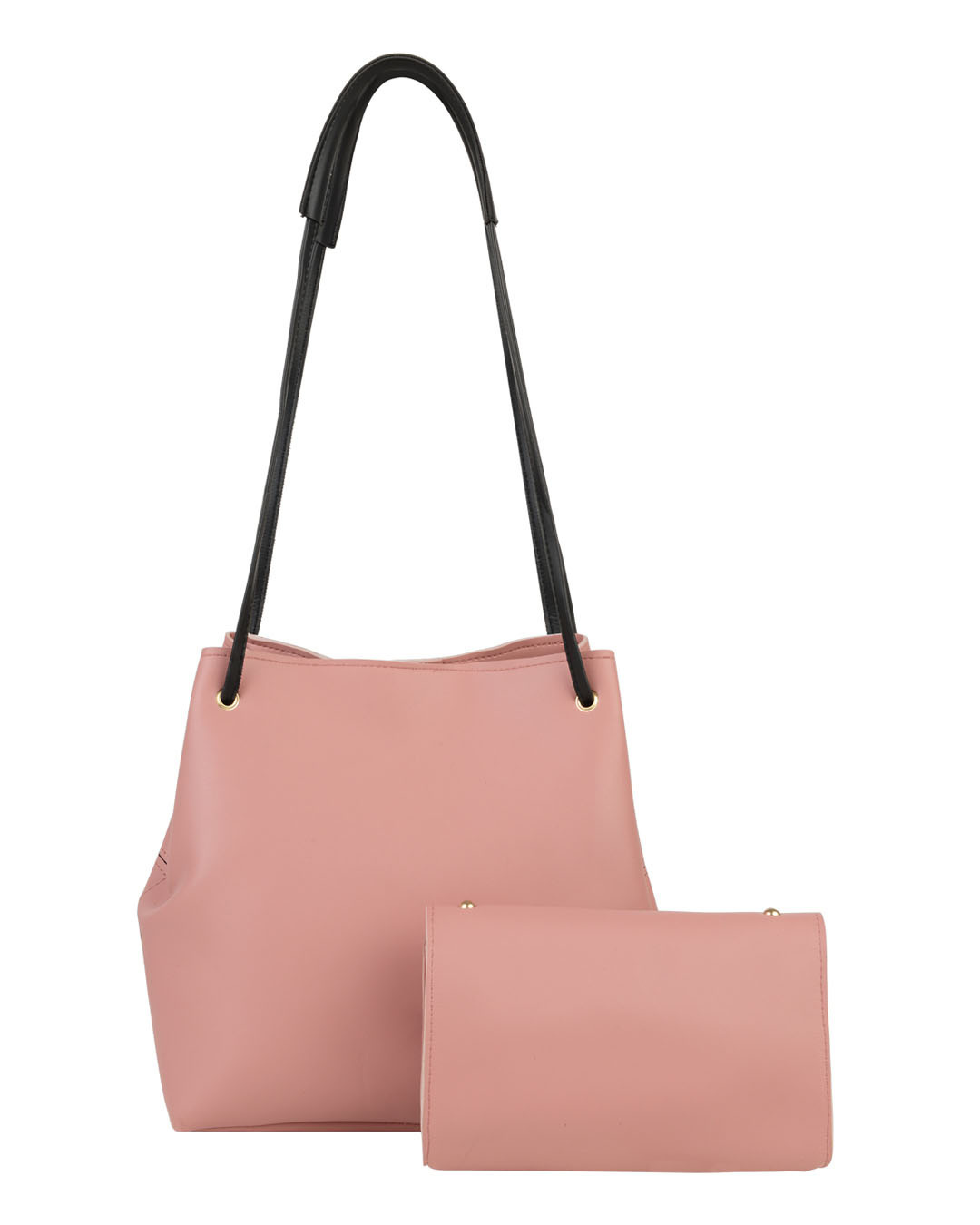 Shop Leatherette Set of 2 Embroidered Pink Sling Bag-Back