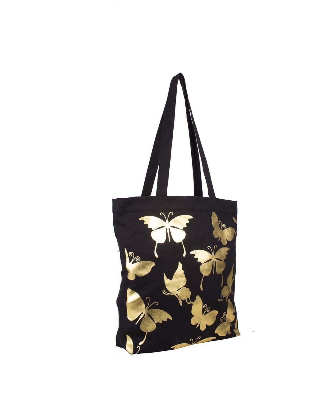 Shop Scattered Butterfly Printed Solid Tote-Back