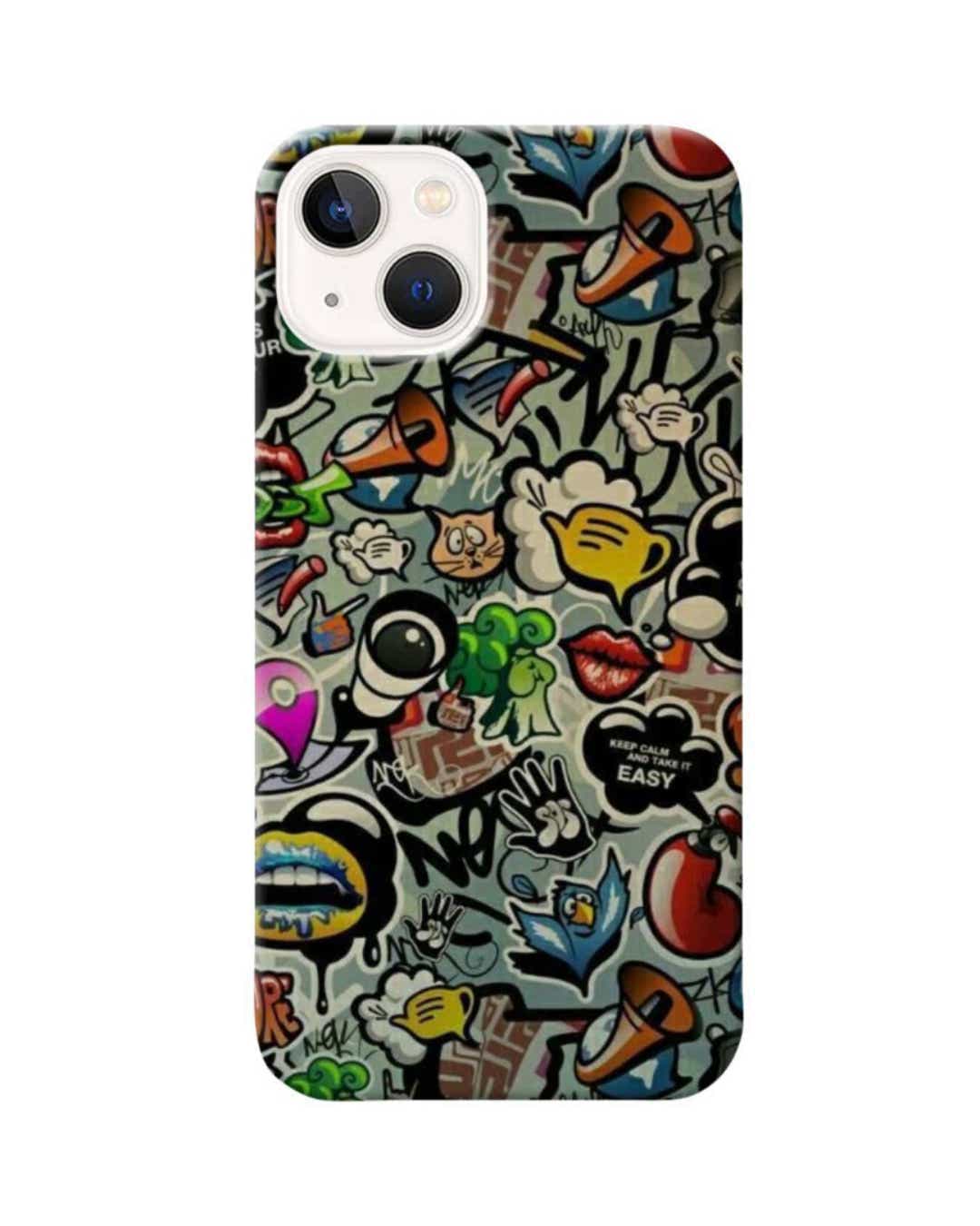 Shop Vocalize Abstract Printed Designer Hard Cover For iPhone 13 Mini (Impact Resistant, Matte Finish)-Front