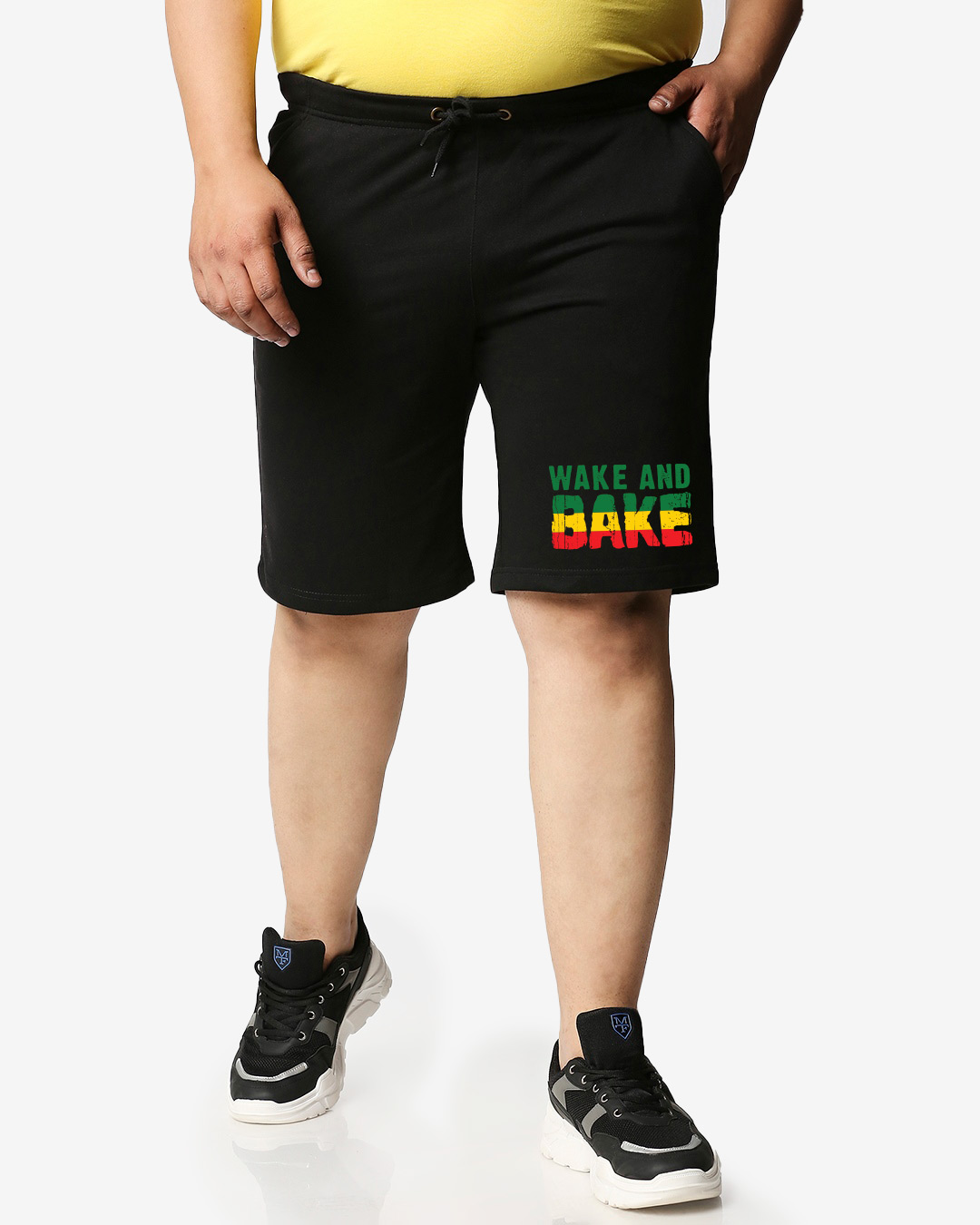 Shop Wake And Bake Plus Size Casual Shorts-Back