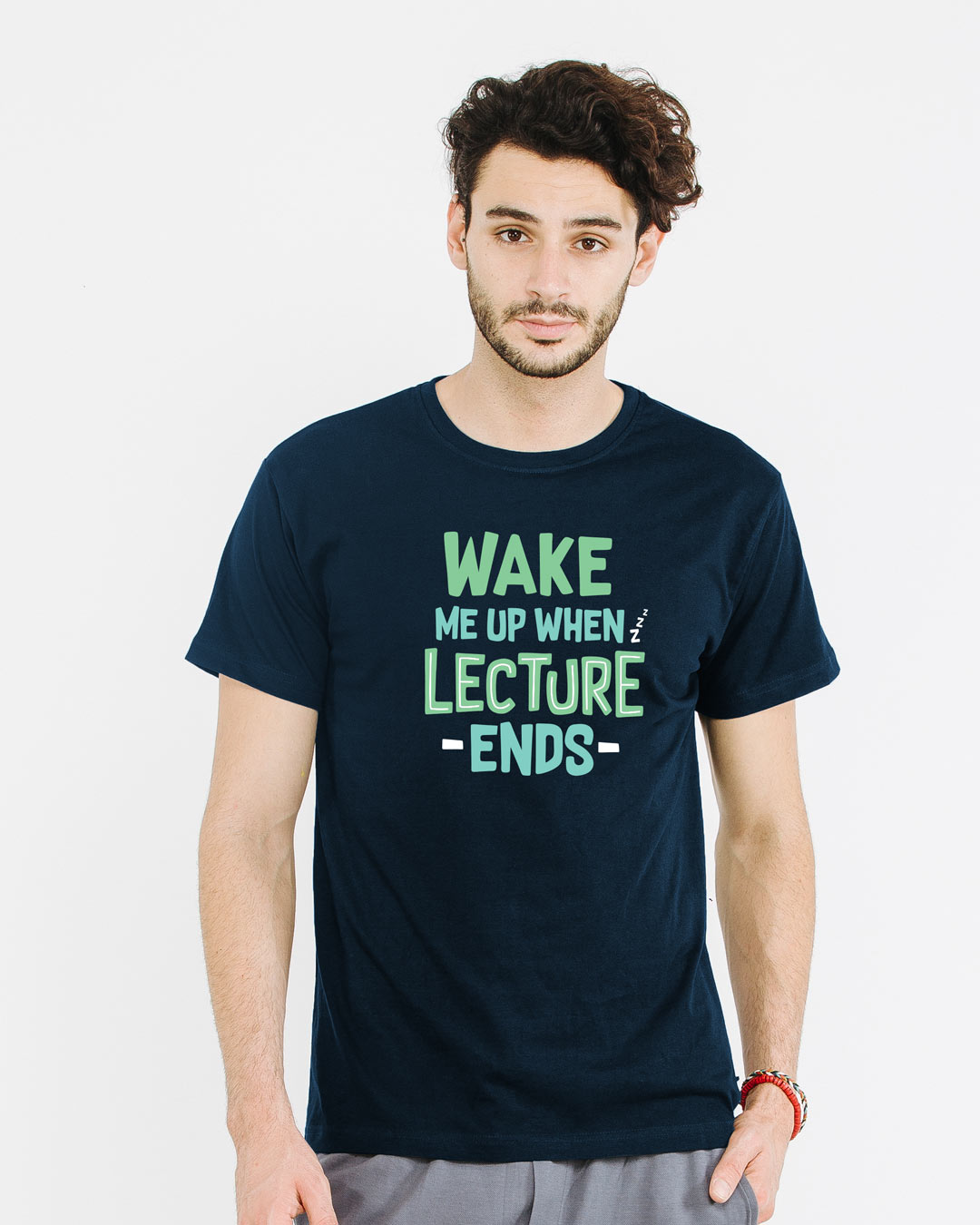Shop Wake Me Up Half Sleeve T-Shirt-Back