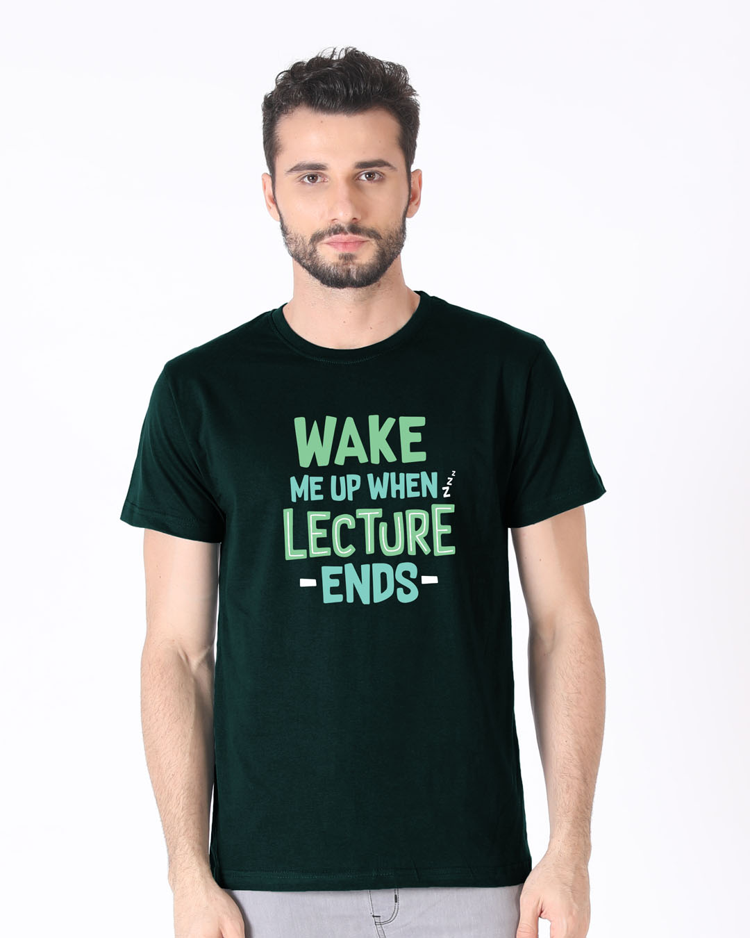 Shop Wake Me Up Half Sleeve T-Shirt-Back